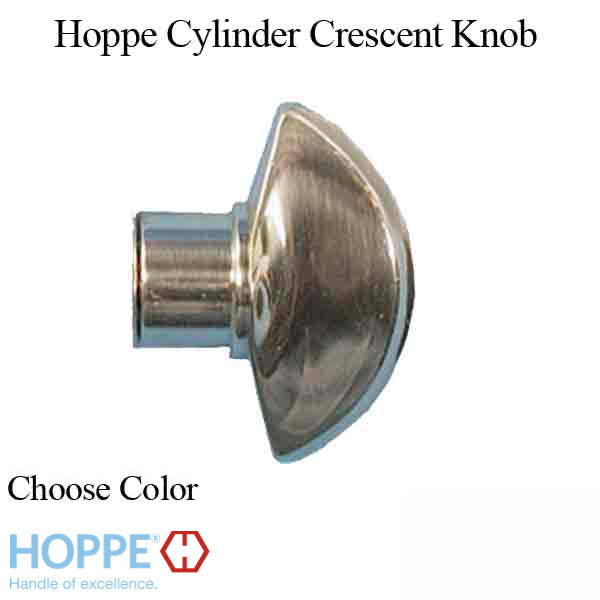 Hoppe Crescent Knob, New Style for Non-Logo Cylinder - Choose Color