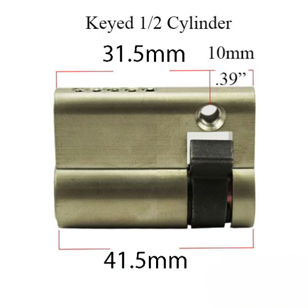 Hoppe 31.5/10 Inactive Keyed 1/2 cylinder - 413110310