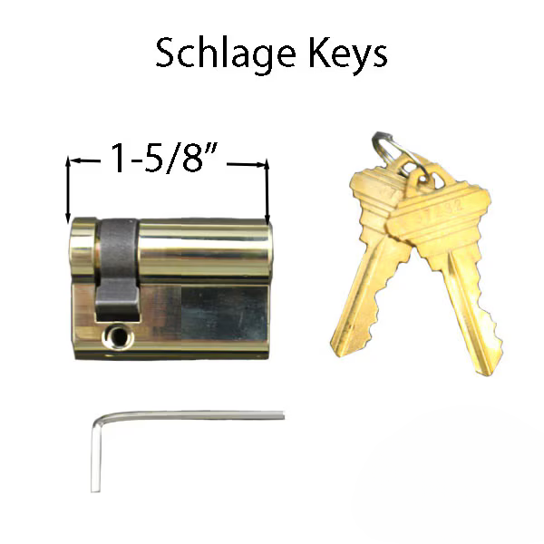 Hoppe 31.5/10 Inactive Keyed 1/2 cylinder - 413110310