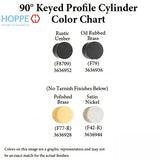 31.5 / 45.5 New Style HOPPE Active 90 Degree Keyed Profile Cylinder Lock - 413145010