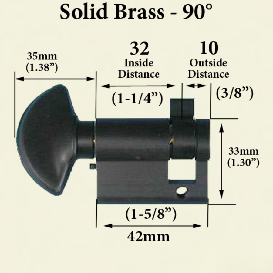 32 / 10 Inactive Non-Keyed 90 Degree Euro Profile Cylinder