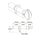 Rockwell Security 360 Degree European Profile Cylinder Lock Solid Brass for Commercial and Residential Doors Fits 1 3/4 Inch Thick Door