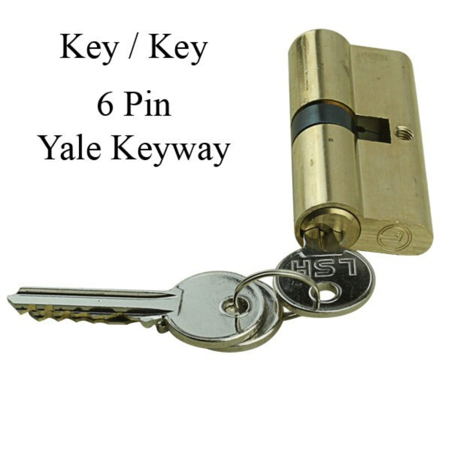 35/35 Double Keyed Profile Cylinder, 70 mm, 2-3/4" Yale - Choose Color