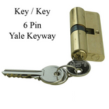 35/35 Double Keyed Profile Cylinder, 70 mm, 2-3/4" Yale - Choose Color