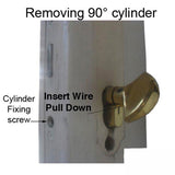 45.5 / 45.5 New Style HOPPE Non-Logo Active 90 Keyed Profile Cylinder Lock Hoppe- 414545010