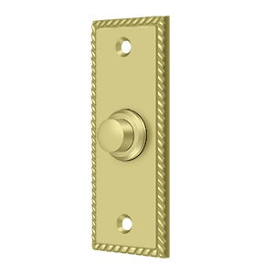 Bell Button, Rectangular with Rope Pattern