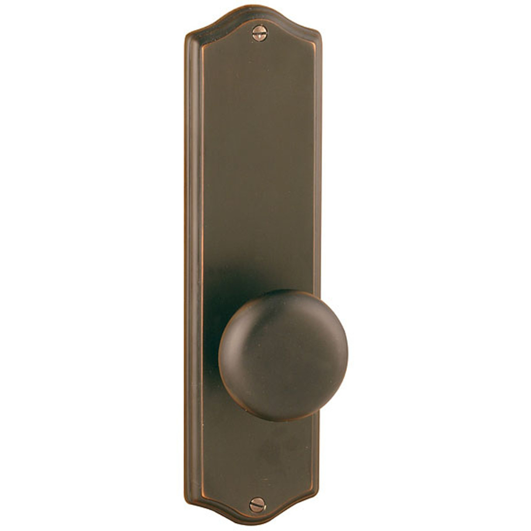 Emtek 8851 Colonial 9" Non-Keyed Sideplate Lockset, Dummy (Pair) - Brass Tubular