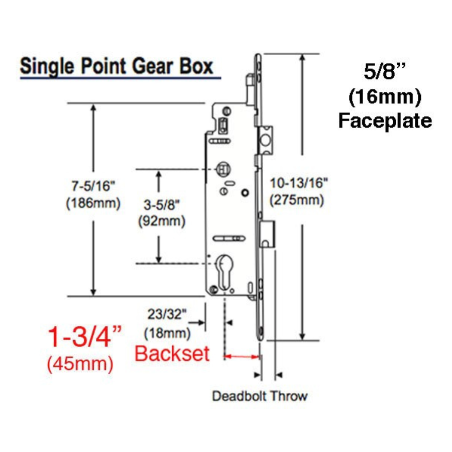 Fuhr Mortise Lock, Single Point - See Replacement Options