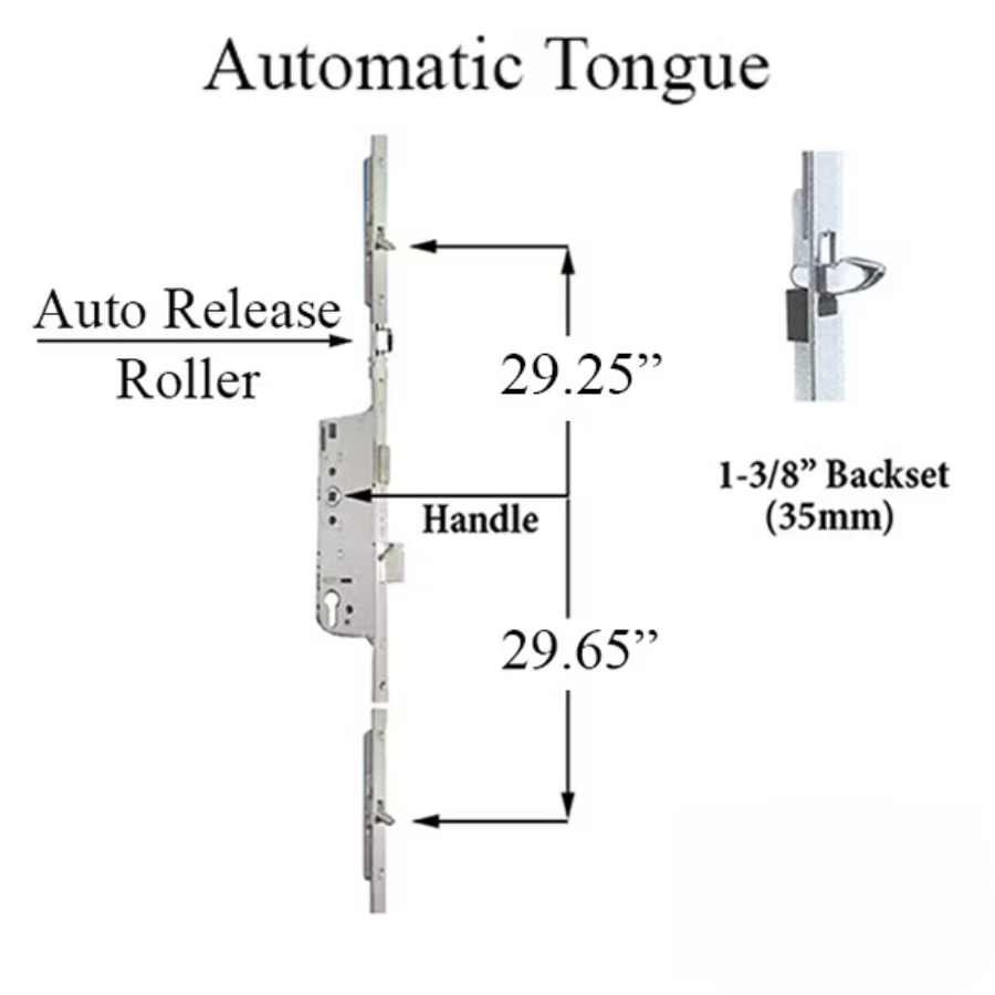 Fuhr Tongue Version Lock, 1-3/8 backset, 1/2 Deadbolt - See Replacement Option
