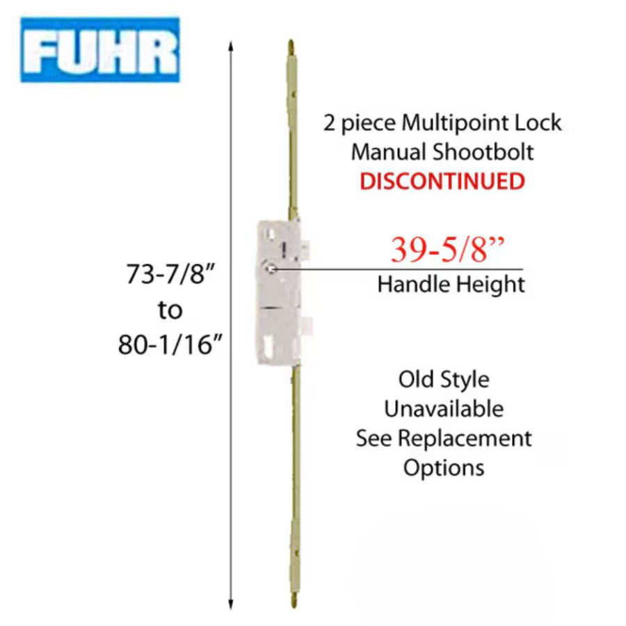 76-1/4 inch Shootbolt, 39-1/2 inch Handle Height 35mm backset - See Replacement Option