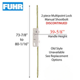 76-1/4 inch Shootbolt, 39-1/2 inch Handle Height 35mm backset - See Replacement Option