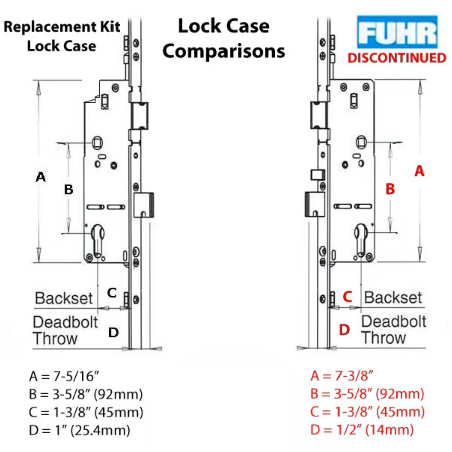 Fuhr 77 inch Automatic Roundbolt Multipoint Lock - See Replacement Option