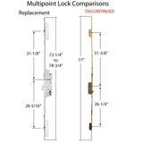 Fuhr 77 inch Automatic Roundbolt Multipoint Lock - See Replacement Option