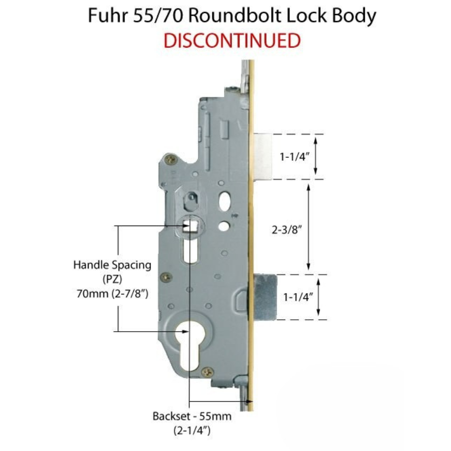 Fuhr 77 inch Roundbolt Multipoint Lock 55mm backset - See Replacement Options