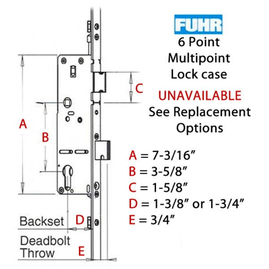 Fuhr Roller / Shoot Version, Active 6-Pt Lock, 8ft. Door - See Replacement Options