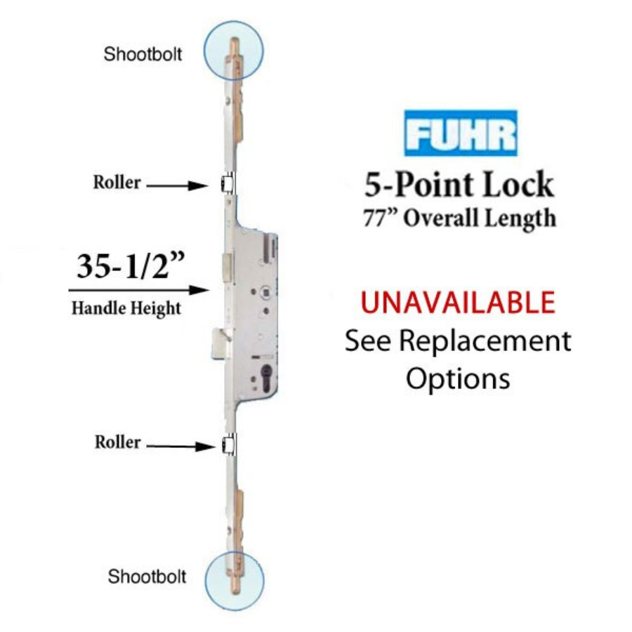 Fuhr/Caradco Roller/Shoot Version, Active 35-1/2 inch Handle Height - See Replacement Option
