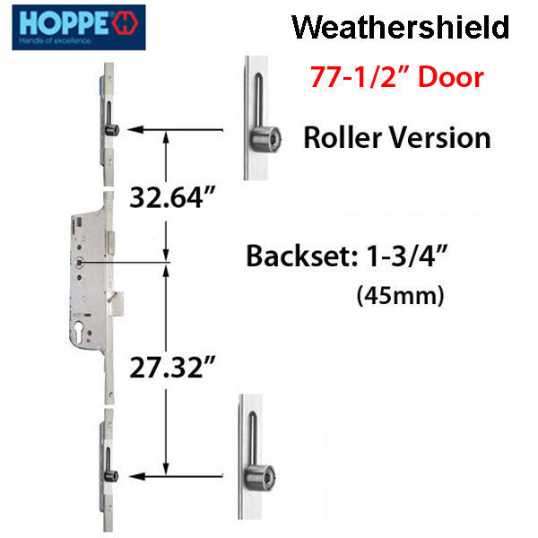 16mm 45/92 Manual Version Rollers At 27.32" & 32.6" - Weathershield / Winkhaus