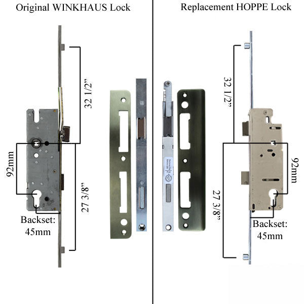 16mm 45/92 Manual Version Rollers At 27.32" & 32.6" - Weathershield / Winkhaus