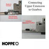 Hoppe Multipoint Lock, 1-3/8" backset, Manual 2 rollers Bottom @ 29.53" & Top @ 50.59