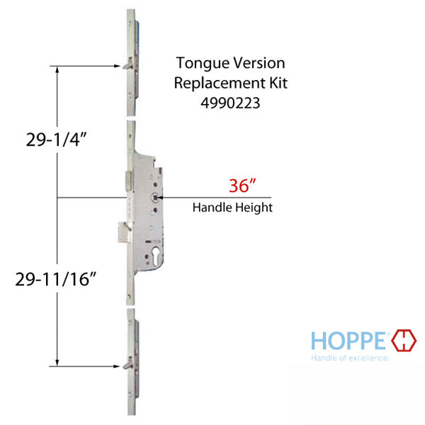 Replacement Kit for Discontinued Fuhr Roundbolt 55mm backset, 70mm handle spacing