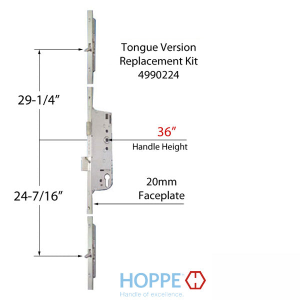 20mm Tongue Version Replacement Kit for Discontinued 20mm Fuhr Roundbolt