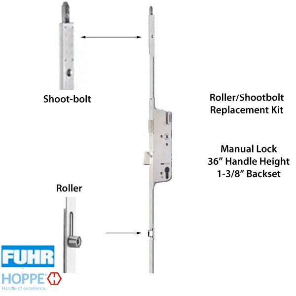 Replacement Kit for Fuhr Auto 2 Roller w/ 36 inch Handle Height
