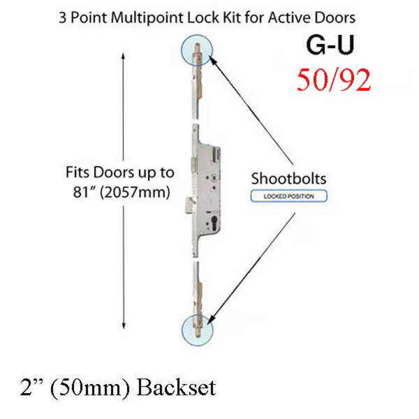 ACTIVE PELLA / G-U 3-POINT MULTIPOINT LOCK KIT W/ SHOOTBOLTS