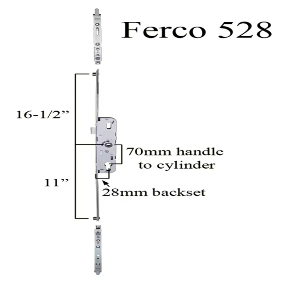 Atrium Mulitpoint Lock Ferco 528 Replacement 5-Pt Lock; Multi Point Lock Conversion Kit