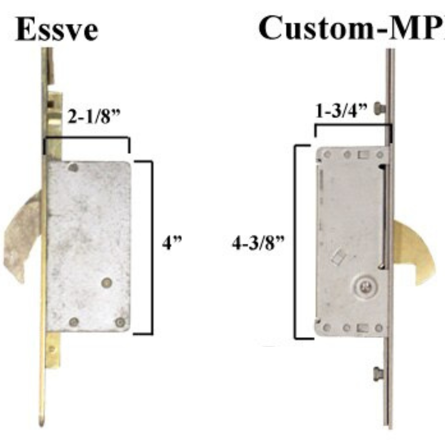 Essve 68" Multipoint Lock, 20mm 45/92 Active Single Door With Hooks - American Version