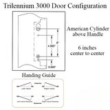 3070 Trilennium Multipoint Lock 6-8 Door Left - Choose Finish