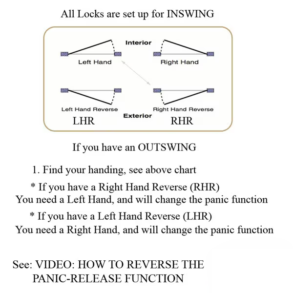 3070 Trilennium Multipoint Lock 6-8 Door Left - Choose Finish