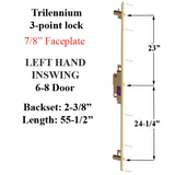3070 Trilennium Multipoint Lock 6-8 Door Left - Choose Finish