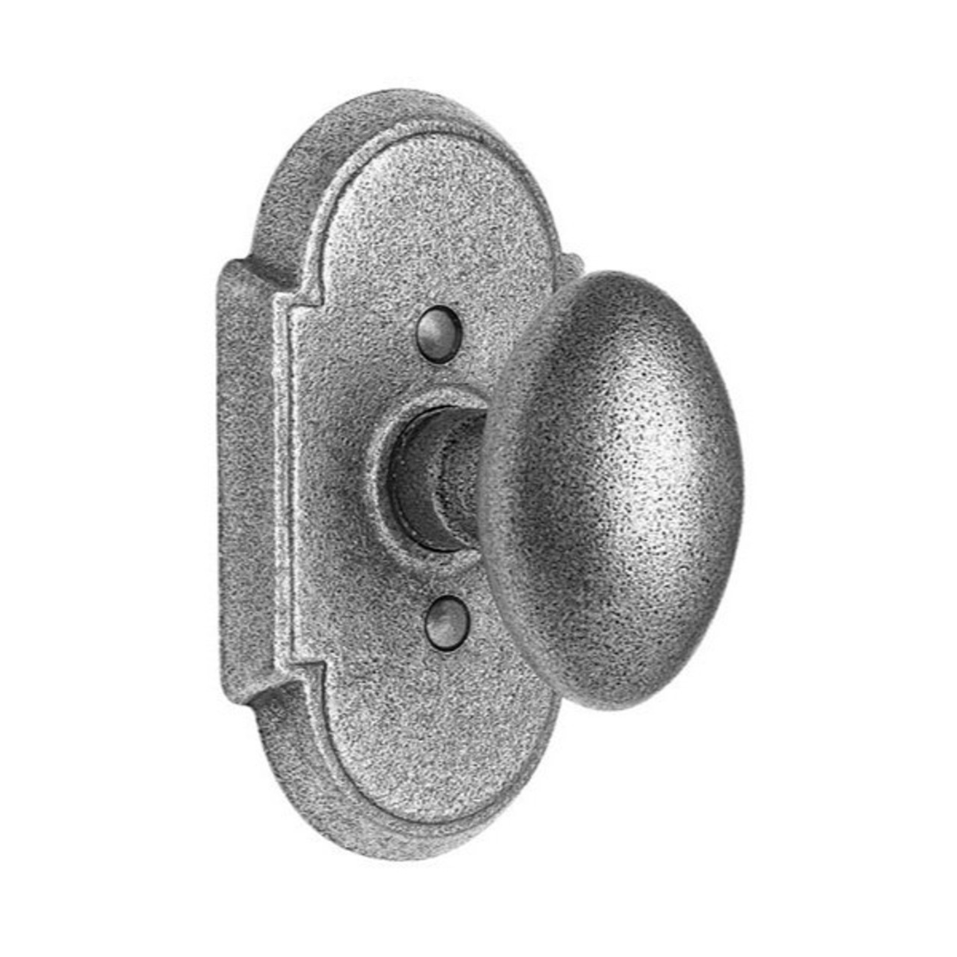 Emtek 7201 WROUGHT STEEL - Knobsets With #1 Rosette Privacy Set