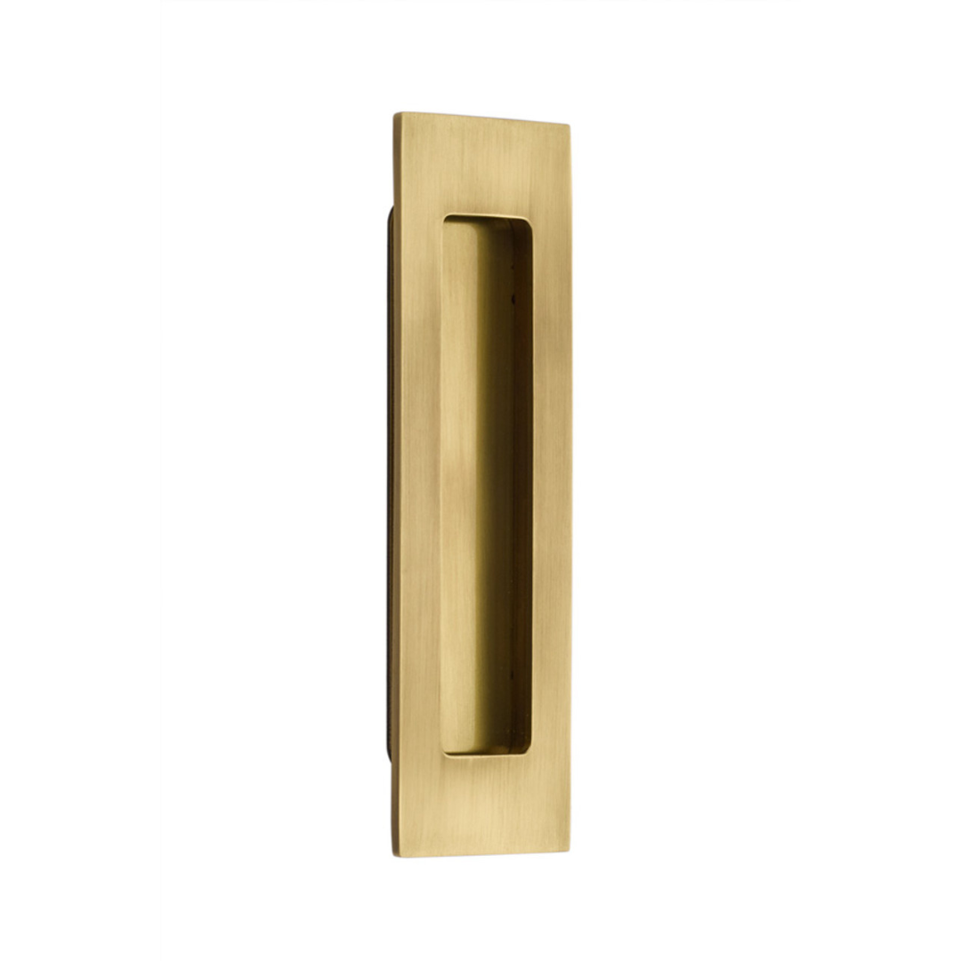 Emtek 220310 Modern Rectangular Brass Flush Pulls (2" x 10")