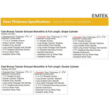Emtek 451332 Greeley Entrance Handleset - Sandcast Bronze Tubular - Single Cylinder