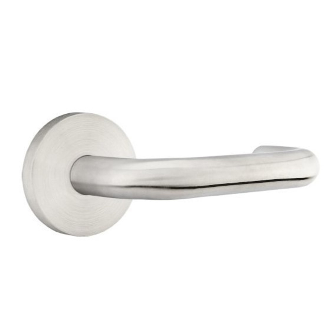 Emtek S300 STAINLESS STEEL - LEVERSETS & KNOBSETS With Disk Rosette Dummy, Pair