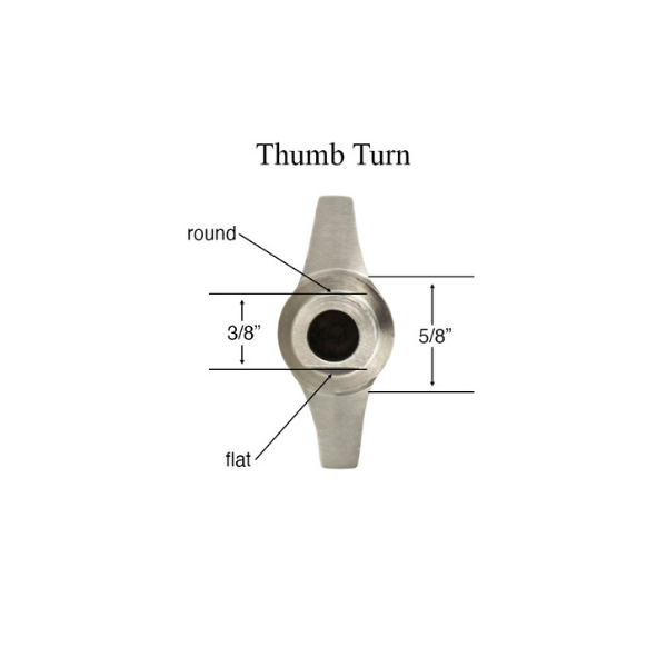 THUMB TURN KIT FOR MULTIPOINT LOCK TRIM, EMTEK - SATIN NICKEL