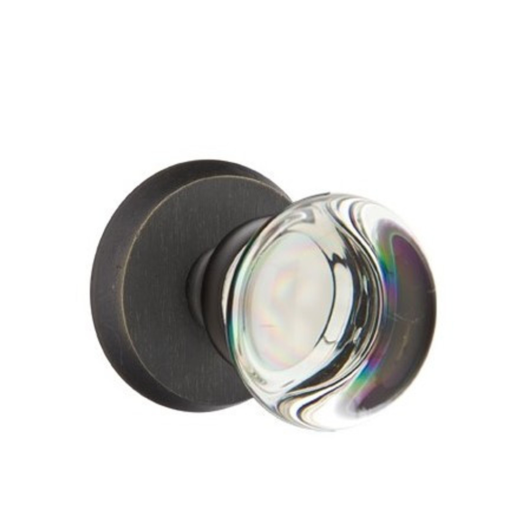 Emtek 7056 GLASS - KNOBSETS With #2 Rosette Dummy, Pair