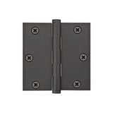 Emtek 92013 Heavy Duty Plain Bearing Hinges (Pair), 3-1/2" x 3-1/2" with Square Corners, Plated Steel