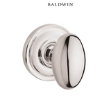 Baldwin 5025 Passage Door Knob Set with 5048 Rose from the Estate Collection