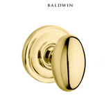 Baldwin 5025 Passage Door Knob Set with 5048 Rose from the Estate Collection