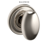 Baldwin 5025 Passage Door Knob Set with 5048 Rose from the Estate Collection