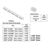 Hoppe Spindle Pair For HL S9000 Handles 160mm Spindle For 2.75 Inch Doors, 519200