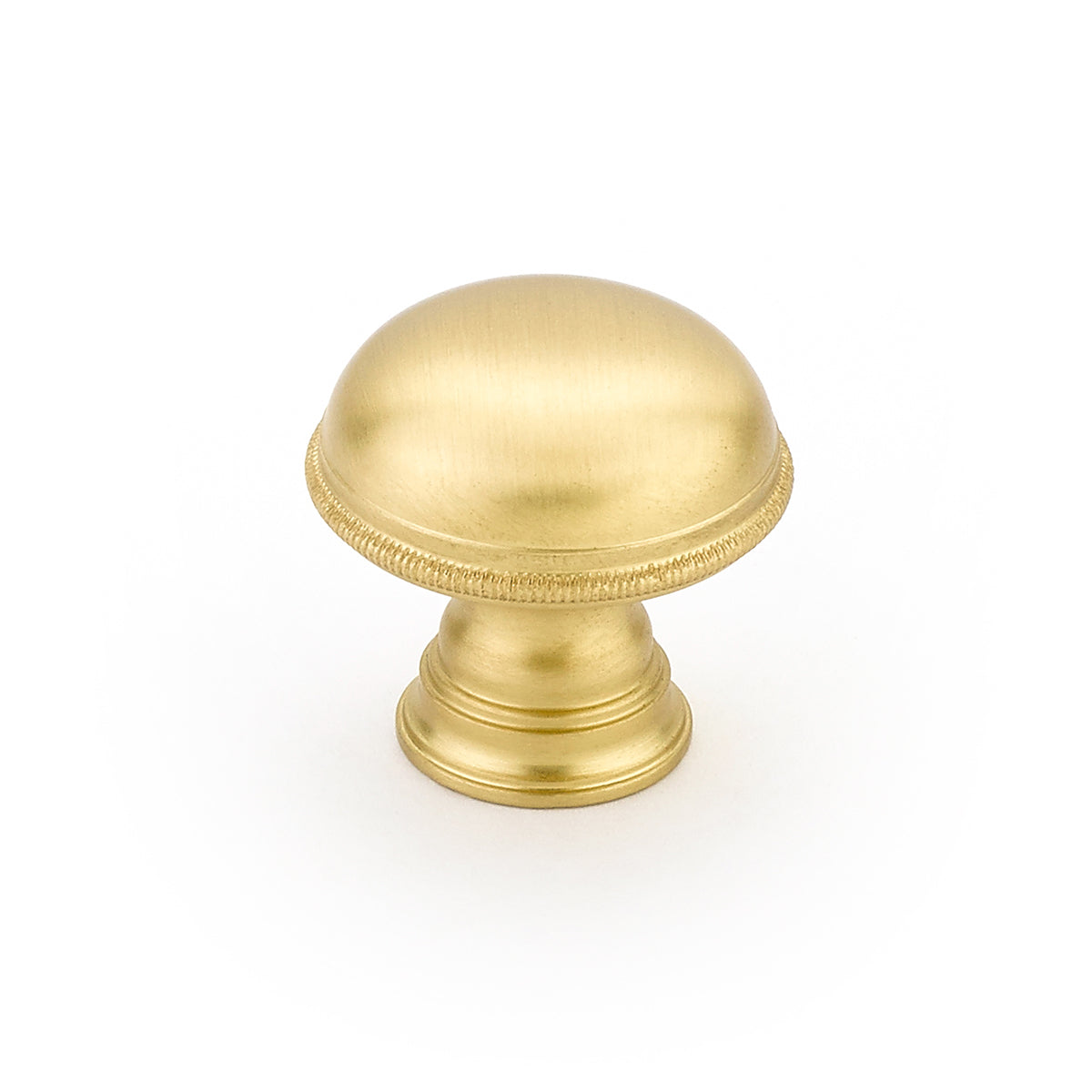 Schaub Atherton Knob, Plain Knurled Edges - 1-1/4"