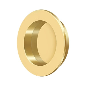 Flush Pull , Round, HD, 2-3/8", Solid Brass