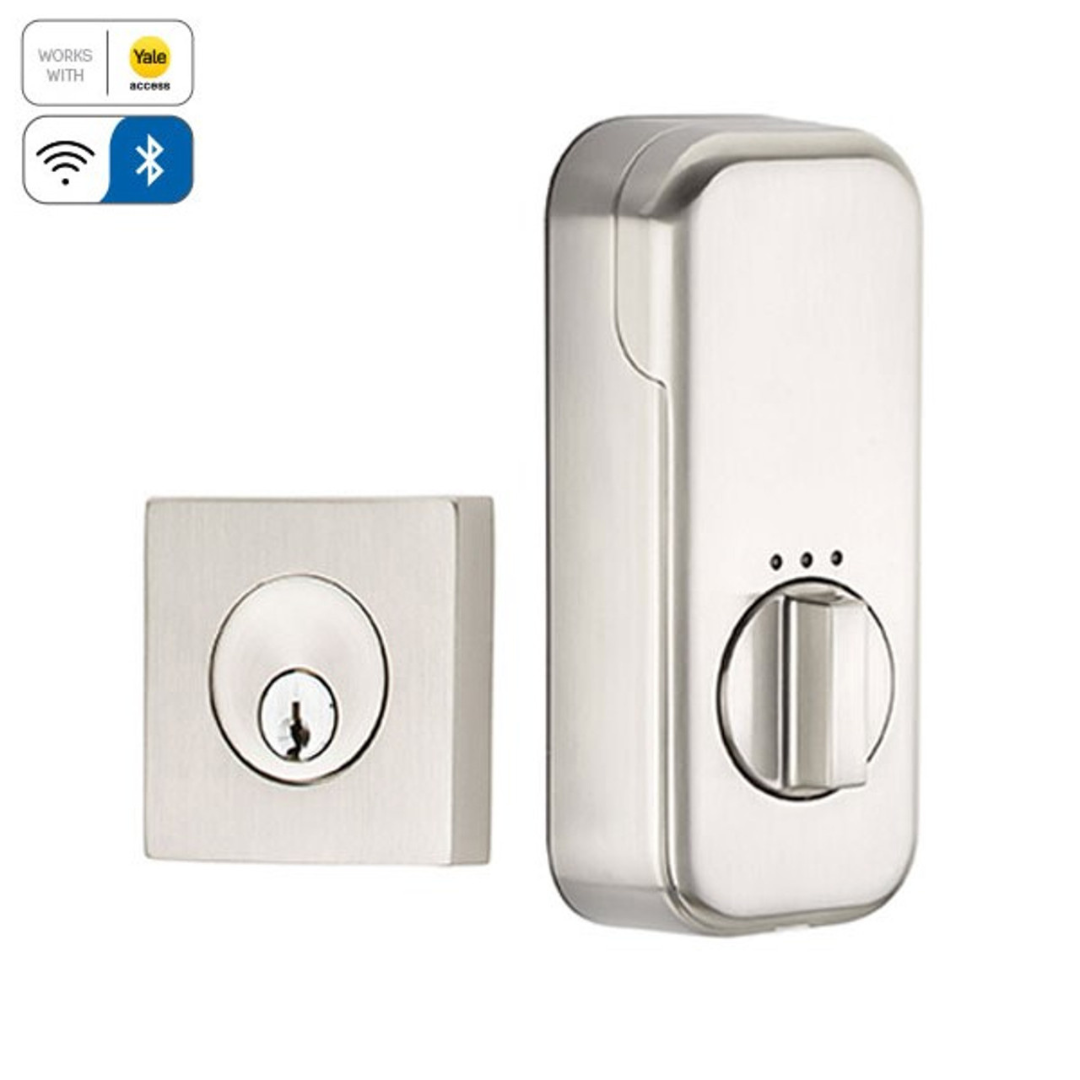 Emtek EMP8469 Square Deadbolt - Modern Brass - Single Cylinder - EMPowered Upgrade