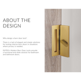 Emtek 222201 Modern Rectangular Barn Door Privacy Locks