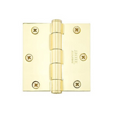 Emtek 92013 Heavy Duty Plain Bearing Hinges (Pair), 3-1/2" x 3-1/2" with Square Corners, Plated Steel
