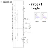 G-U EAGLE NEW BREED MULTIPOINT LOCK KIT WITH LATCHBOLTS 8-0 DOOR