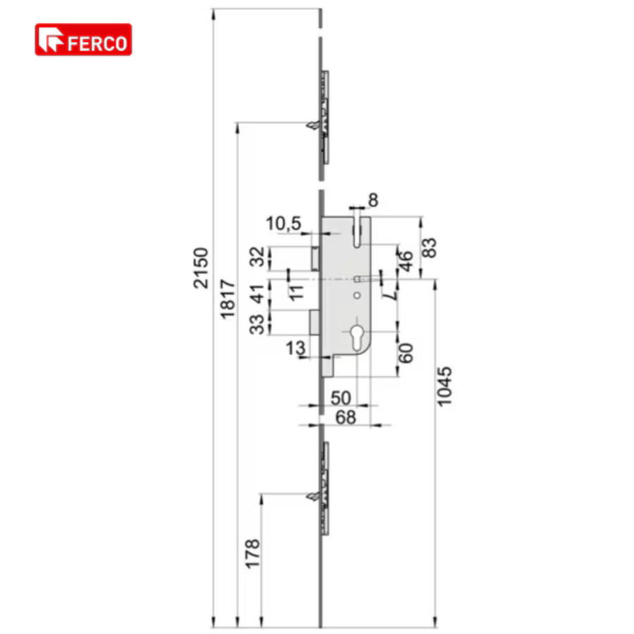 G-U/Ferco Cremona Europa Tripact 50/70 S2 Multipoint Lock